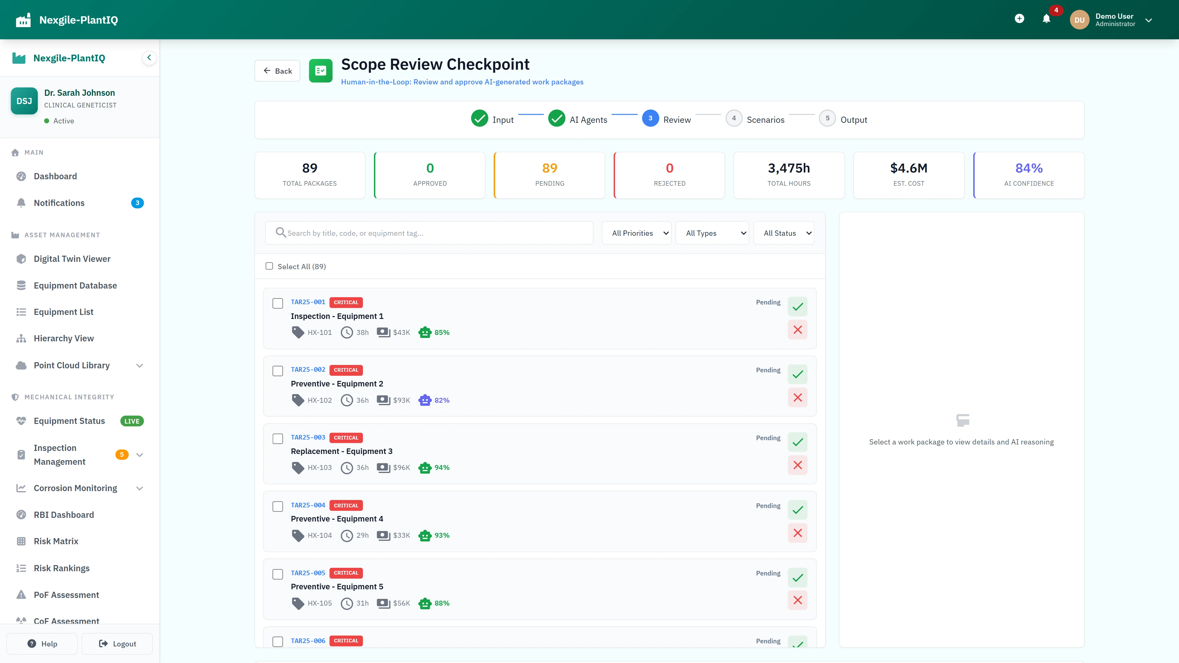 Scope Review Checkpoint - Human-in-the-loop approval for AI-generated work packages